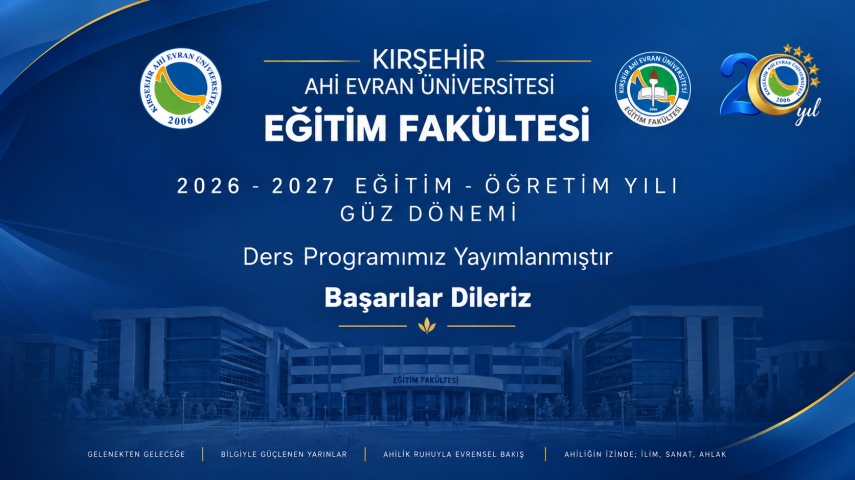 2026-2027 Eğitim-Öğretim Yılı Güz Dönemi Ders Programı